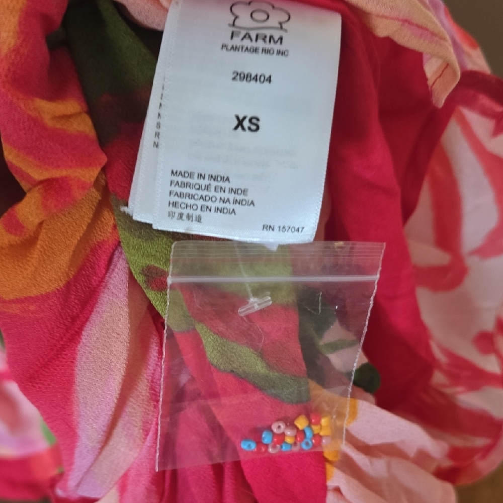 FARM Rio Mixed Fruits Ocean Ruffled Maxi Dress - Picture 9 of 9